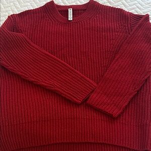 Athleta Red Ribbed Sweater size XS